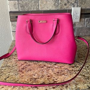Hot Pink Kate Spade 3 sectioned handbag